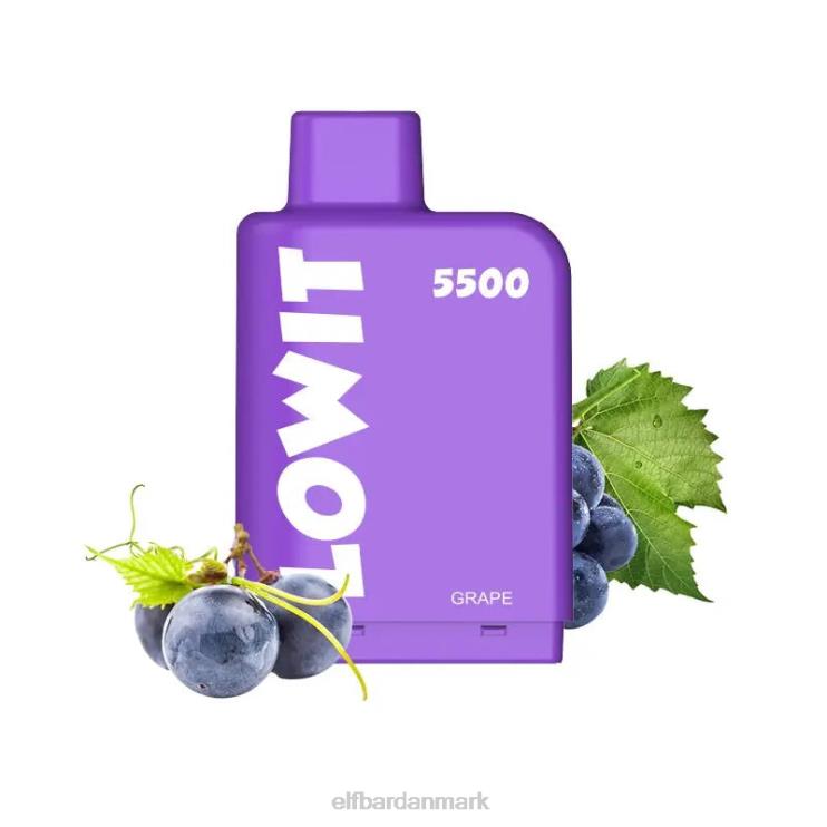 ELFBAR forfyldt pod lowit 5500 pust 2%nic D46T148 kirsebær drue limonade