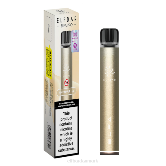 elfbar elfa pro pod kit - genopladeligt Z0FV75 mørk guld + ananas is forfyldt bælg