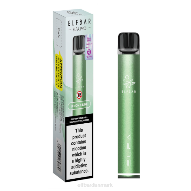 elfbar elfa pro pod kit - genopladeligt Z0FV76 skumringsgrøn + citron & lime forfyldt bælg