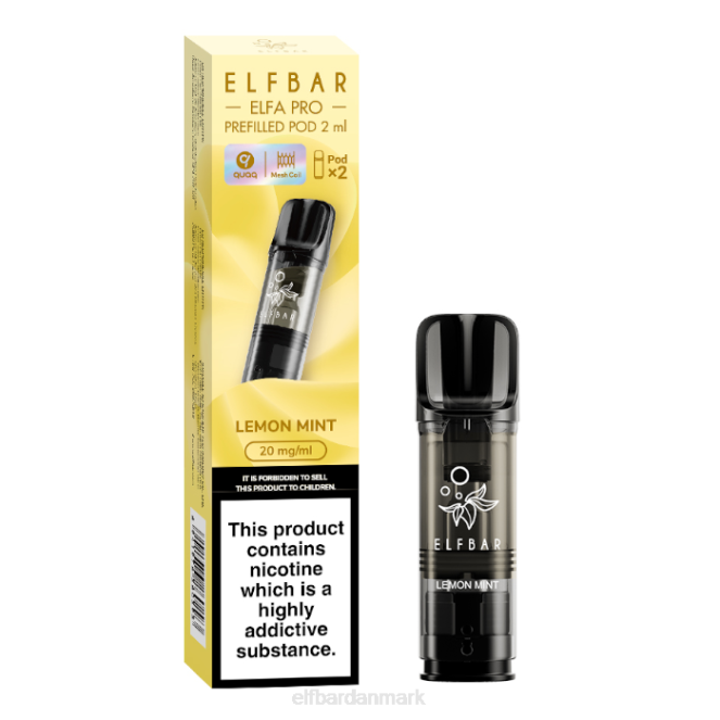 elfbar elfa pro præfyldte bælg - 20mg - 2pk Z0FV82 citronmynte