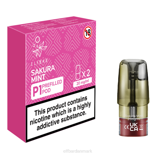 elfbar mate 500 p1 fyldte bælg - 20 mg (2 pakke) sakura mynte Z0FV167