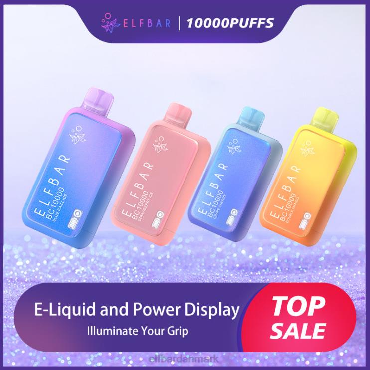 ELFBAR bedste smag engangs vape bc10000 top salg D46T10 blå razz is