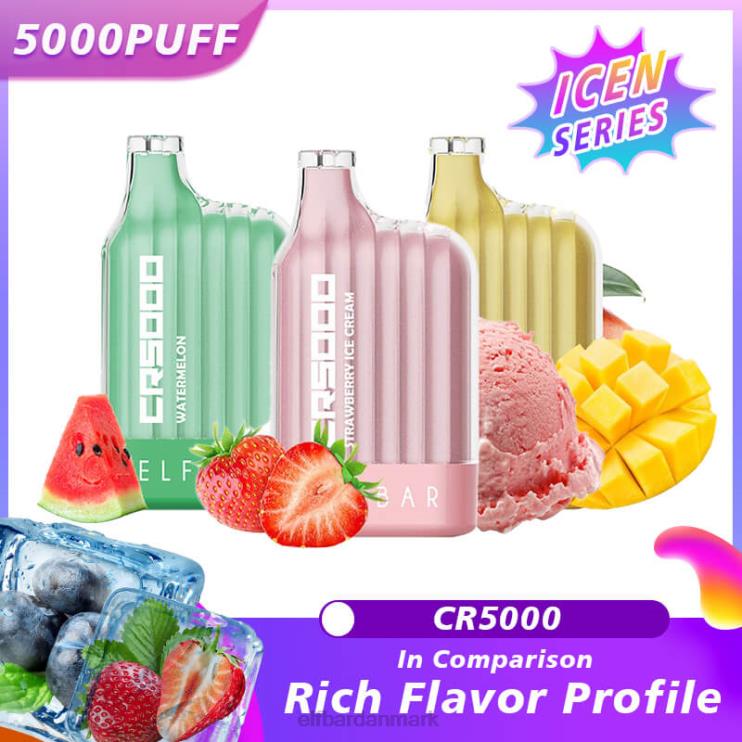 ELFBAR bedste smag engangs vape cr5000 ice serie D46T20 fersken is
