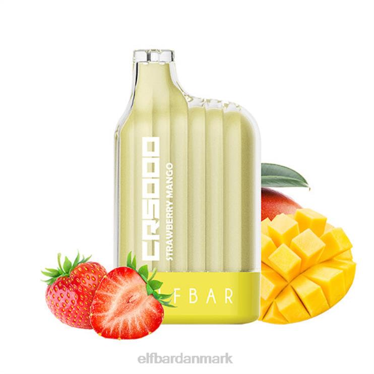 ELFBAR cr5000 engangs vape 5000 pust D46T25 fersken jordbær vandmelon