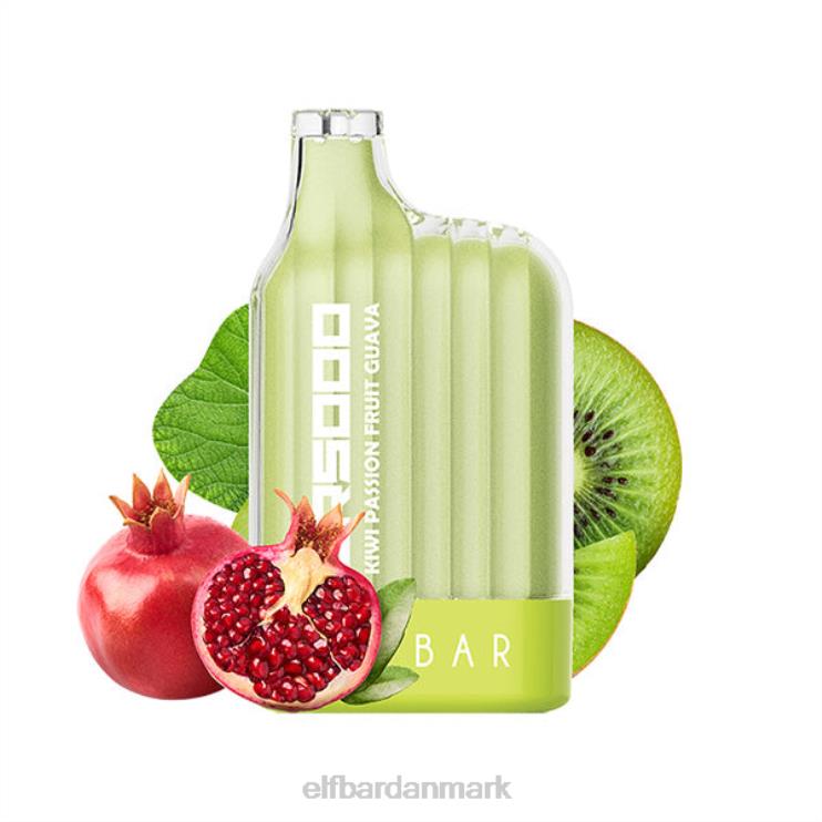 ELFBAR cr5000 engangs vape 5000 pust D46T31 kiwi passionsfrugt guava