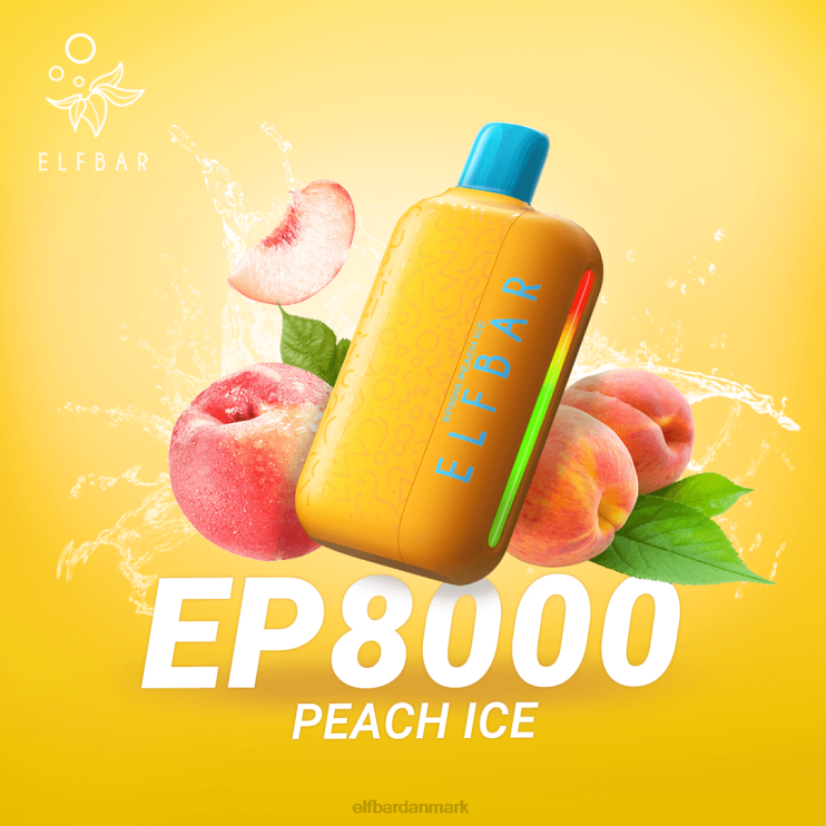 ELFBAR engangs vape nye ep8000 puffs D46T70 sort razz is