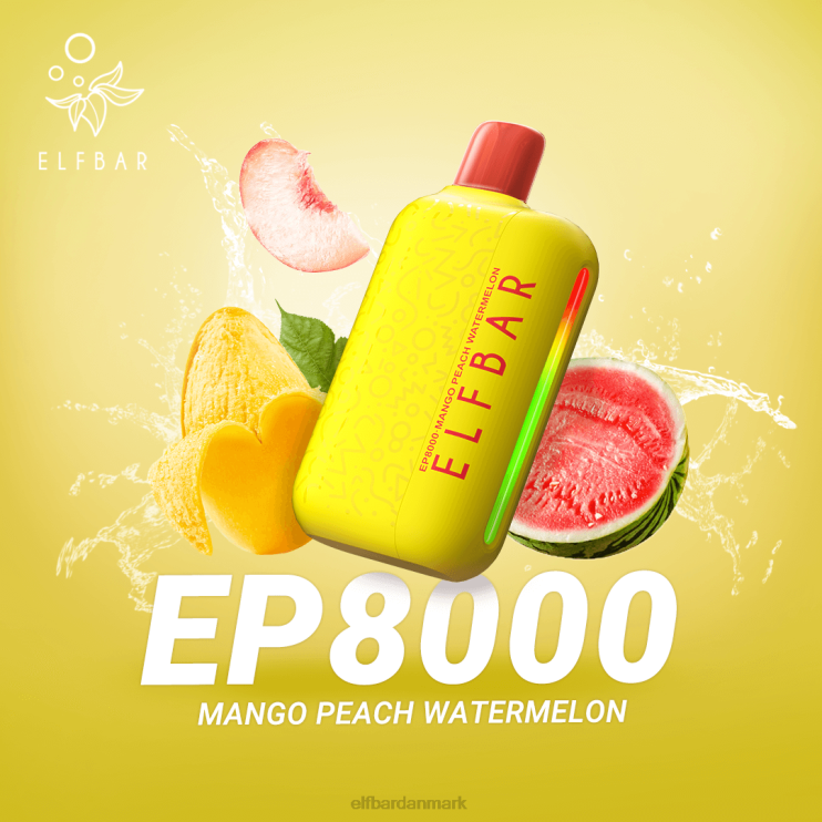 ELFBAR engangs vape nye ep8000 puffs D46T70 sort razz is