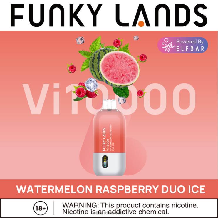 ELFBAR funky lands best flavor engangs vape vi10000 iced serie D46T156 tranebær drue duo is