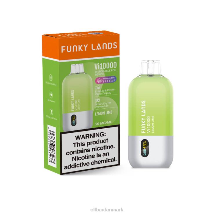 ELFBAR funky lands best flavor engangs vape vi10000 iced serie D46T156 tranebær drue duo is