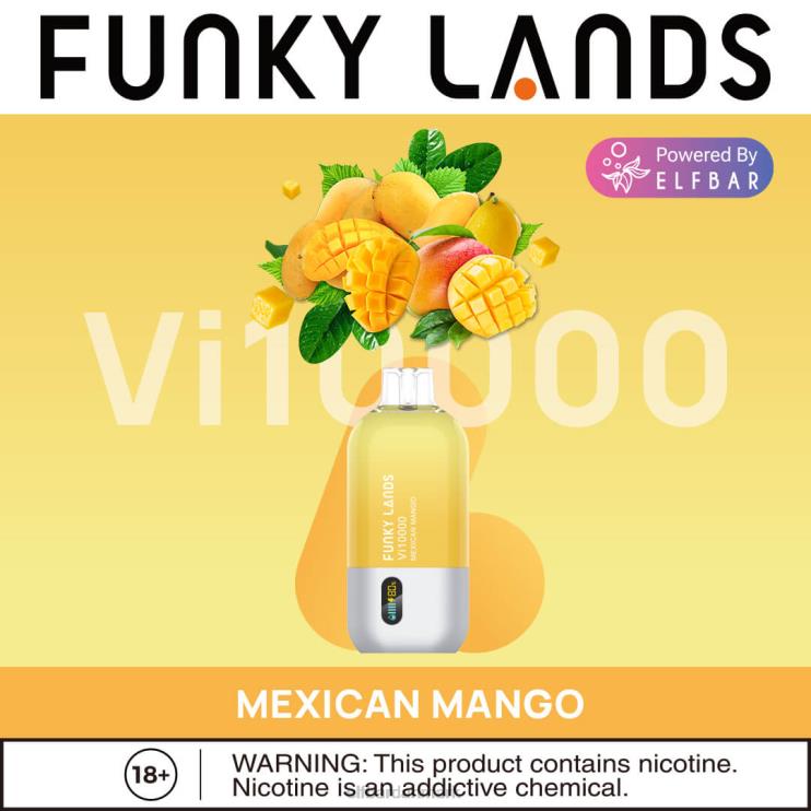 ELFBAR funky lands engangs vape vi10000 puffs D46T161 jordbær kiwi